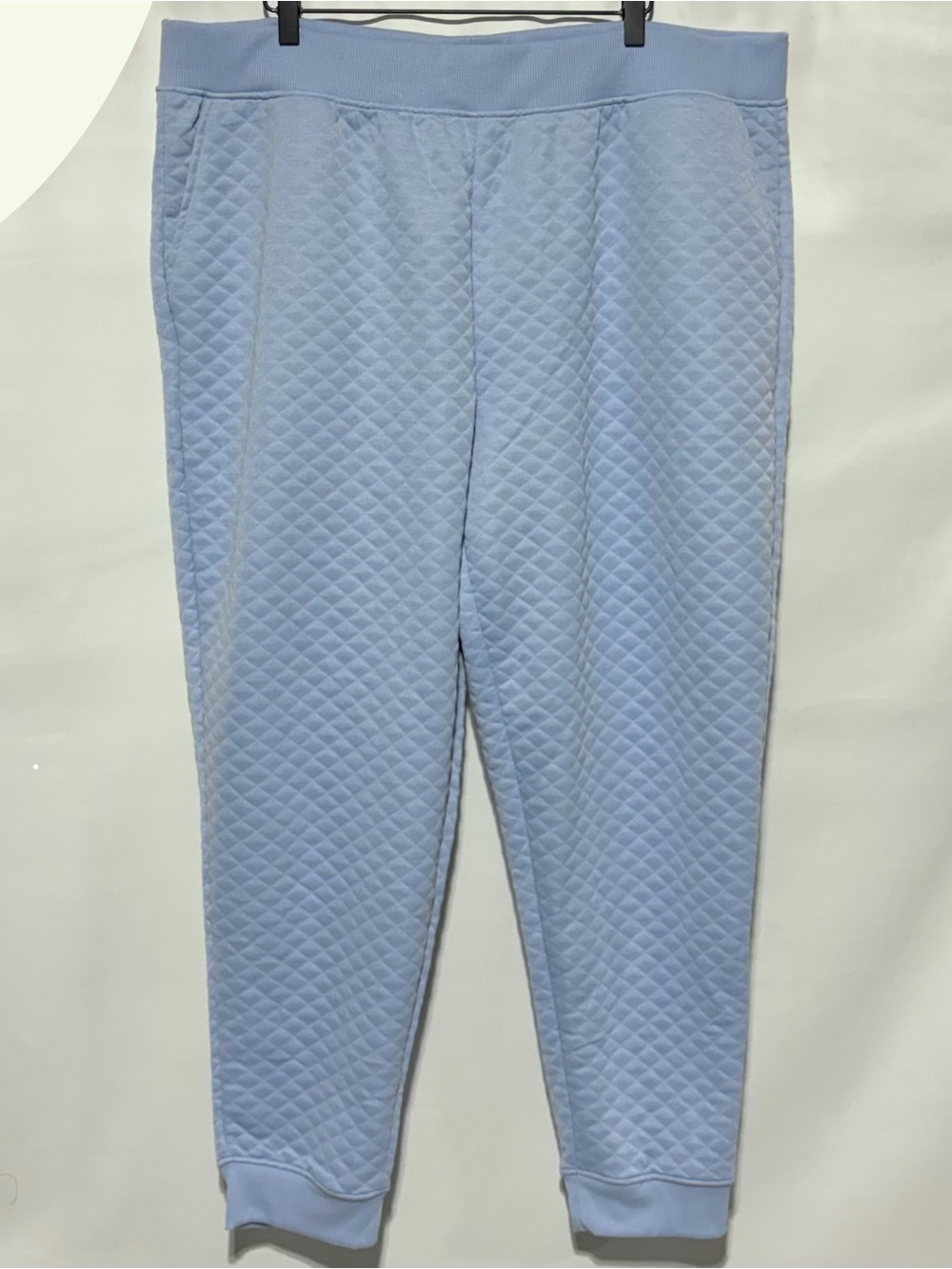 Lands End Quilted Lounge Pants Pull-On Jogger Sweatpants Light Blue Size XXL - Picture 4 of 14